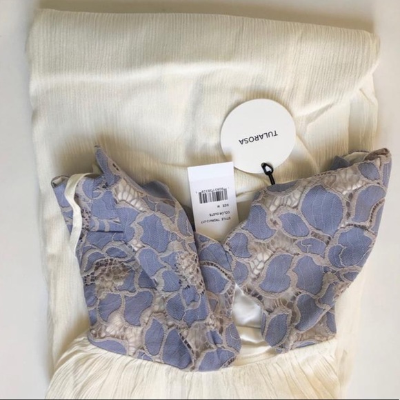 Tularosa Lace Bryce Maxi Dress In Blue Cream - Picture 7 of 7